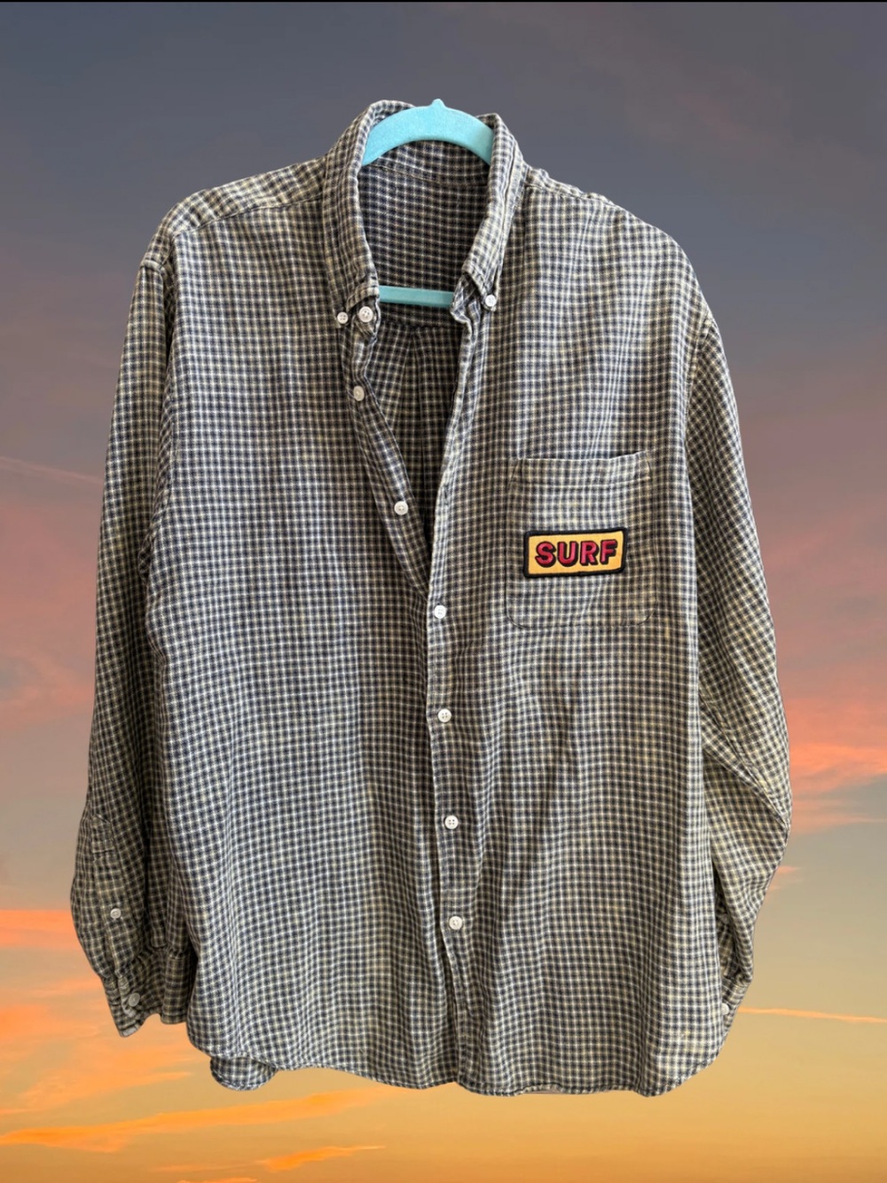 Vintage Flannel with Surf Patch